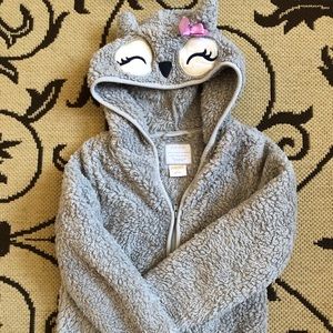 Gymboree grey owl jacket 4T